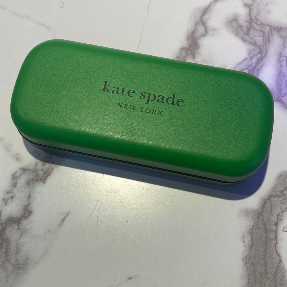 Kate  spade Green Eyewear Case Kate Spade New York Hard Logo Clamshell